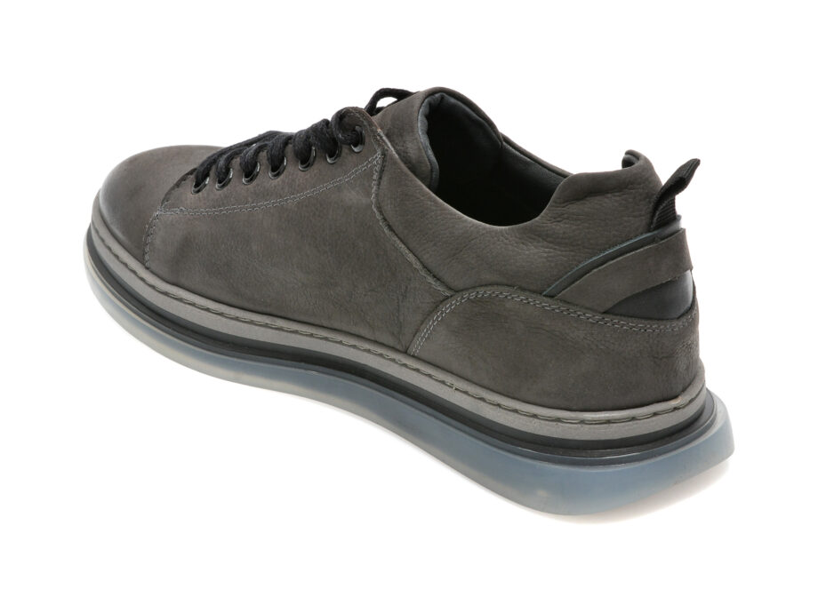 Comandă Încălțăminte Damă, la Reducere  Pantofi OTTER gri, 65206, din nabuc Branduri de top ✓