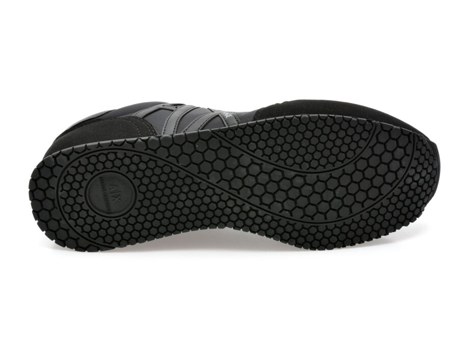 Comandă Încălțăminte Damă, la Reducere  Pantofi sport ARMANI EXCHANGE negri, XUX017, din material textil si piele ecologica Branduri de top ✓
