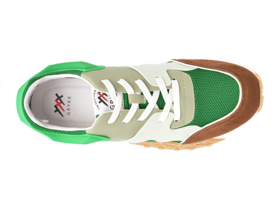 Comandă Încălțăminte Damă, la Reducere  Pantofi sport GRYXX maro, 20968, din material textil si piele naturala Branduri de top ✓