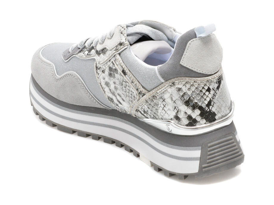 Comandă Încălțăminte Damă, la Reducere  Pantofi sport LIU JO argintii, MAXWO01, din material textil si piele naturala Branduri de top ✓