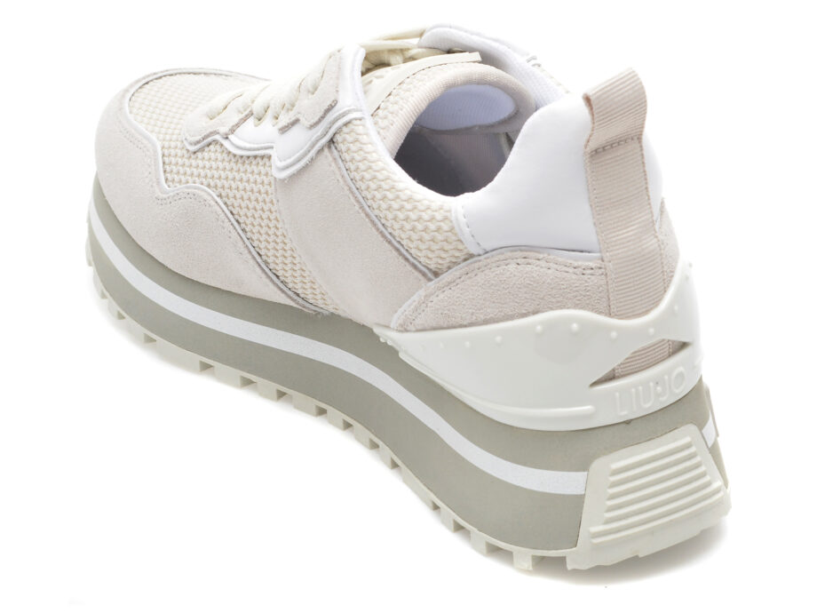 Comandă Încălțăminte Damă, la Reducere  Pantofi sport LIU JO bej, MAXWO52, din material textil si piele naturala Branduri de top ✓