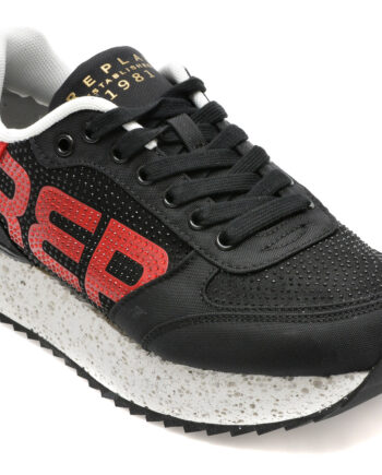 Comandă Încălțăminte Damă, la Reducere  Pantofi sport REPLAY negri, WS6367T9, din material textil Branduri de top ✓