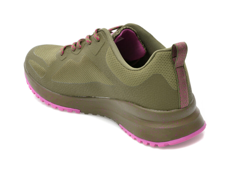 Comandă Încălțăminte Damă, la Reducere  Pantofi sport SKECHERS kaki, BOBS SQUAD 3, din material textil si piele ecologica Branduri de top ✓