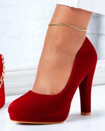 Pantofi Dama cu Toc Susana Rosii #6680M