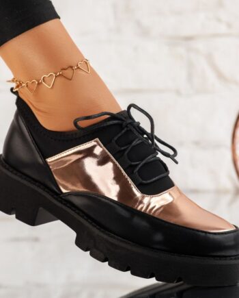 Pantofi Casual Dama Lopez Roz-Auriu #9833