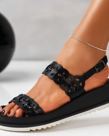 Sandale Dama cu Platforma Nero Negre #11754