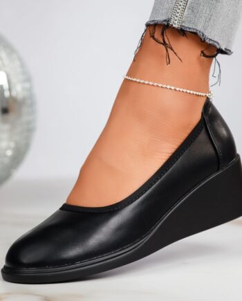 Pantofi Casual Dama cu Platforma Rhodos Negri #12336