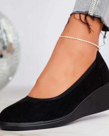Pantofi Casual Dama cu Platforma Rhodos Negri2 #12339