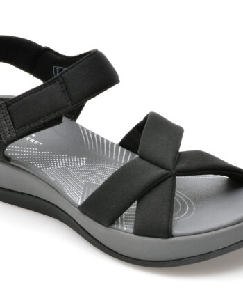 Comandă Încălțăminte Damă, la Reducere  Sandale CLARKS negre, ARLAGRA, din material textil Branduri de top ✓