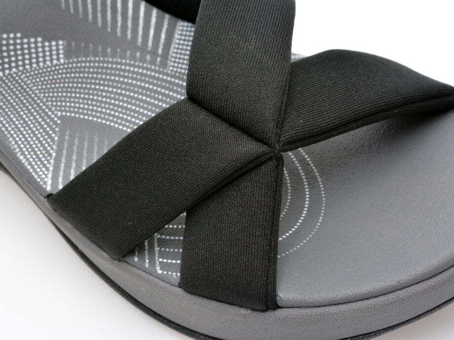 Comandă Încălțăminte Damă, la Reducere  Sandale CLARKS negre, ARLAGRA, din material textil Branduri de top ✓