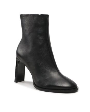 Calvin Klein Botine Curved Stil Ankle Boot 80 HW0HW01240 Negru