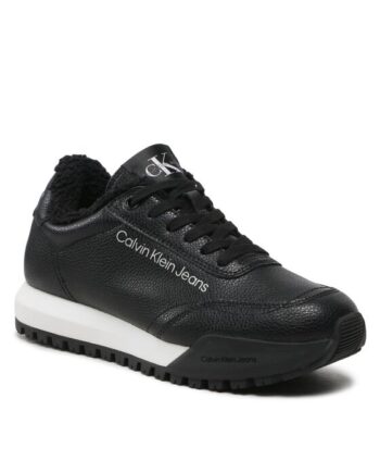 Calvin Klein Jeans Sneakers Toothy Runner Laceup Lth-W YW0YW00830 Negru