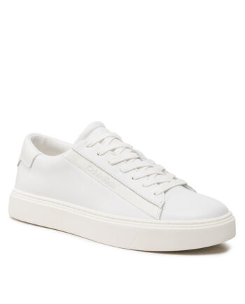 Calvin Klein Sneakers Low Top Lace Up Lth HM0HM00861 Alb