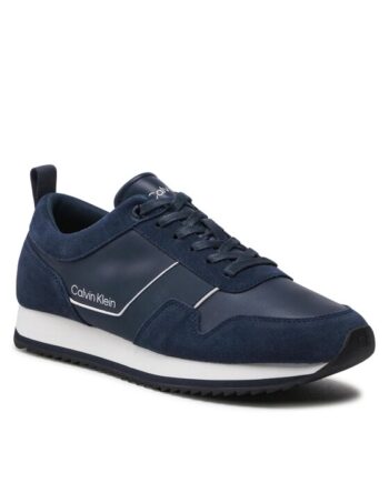 Calvin Klein Sneakers Low Top Lace Up Lth HM0HM00881 Bleumarin