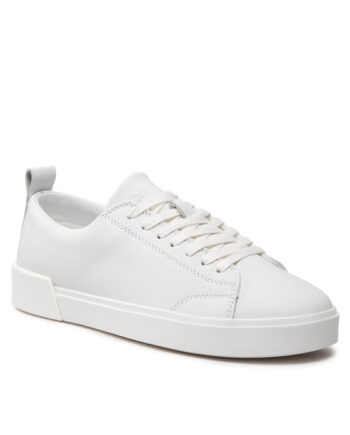 Calvin Klein Sneakers Low Top Lace Up Sm Lth HM0HM00677 Alb