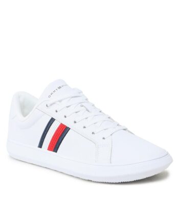 Tommy Hilfiger Sneakers Corporate Cup Leather Cup Stripes FM0FM04550 Alb