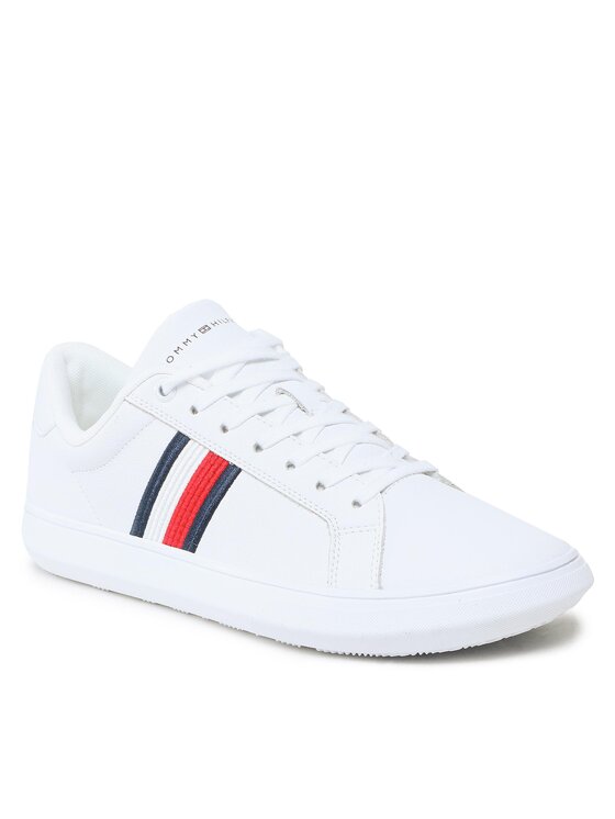 Tommy Hilfiger Sneakers Corporate Cup Leather Cup Stripes FM0FM04550 Alb