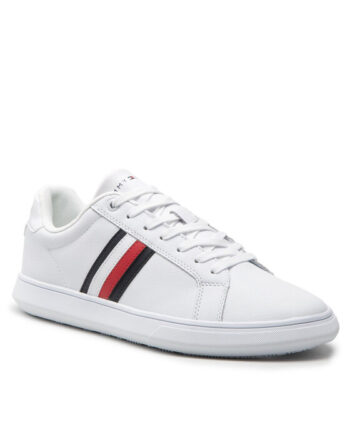 Tommy Hilfiger Sneakers Corporate Cup Leather Stripes FM0FM04275 Alb