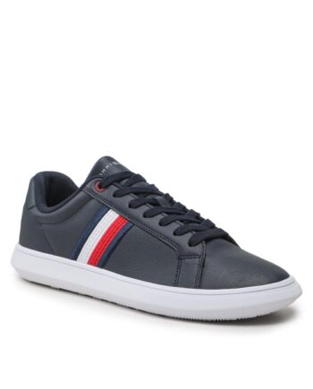 Tommy Hilfiger Sneakers Corporate Leather Cup Stripes FM0FM04550 Bleumarin