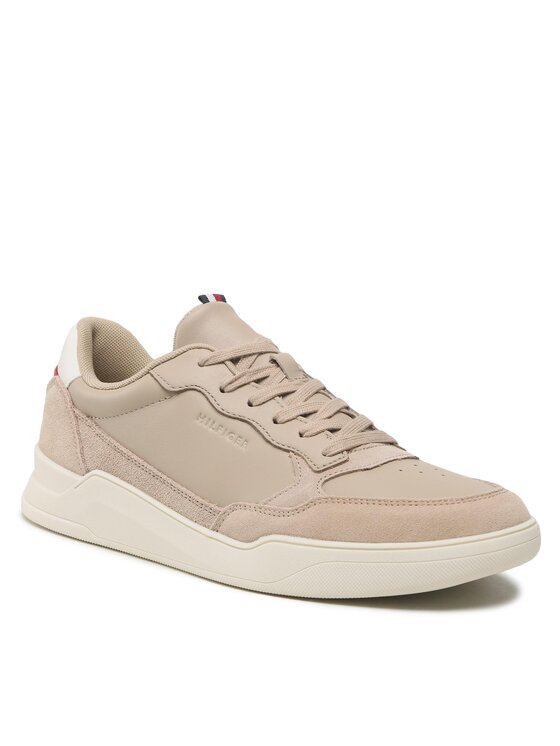 Tommy Hilfiger Sneakers Elevated Cupsole Leather Mix FM0FM04358 Bej