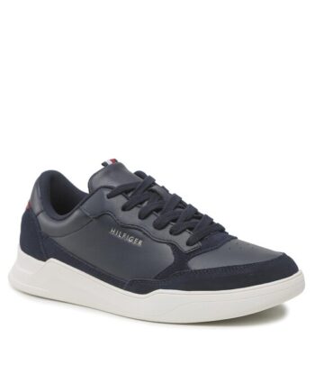 Tommy Hilfiger Sneakers Elevated Cupsole Leather Mix FM0FM04358 Bleumarin