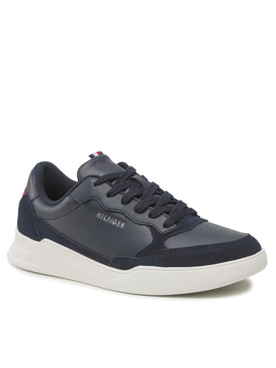 Tommy Hilfiger Sneakers Elevated Cupsole Leather Mix FM0FM04358 Bleumarin