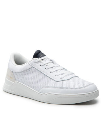 Tommy Hilfiger Sneakers Elevated Cupsole Perf Lather FM0FM04145 Alb