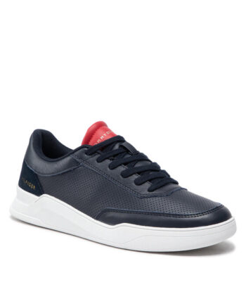 Tommy Hilfiger Sneakers Elevated Cupsole Perf Leather FM0FM04145 Bleumarin