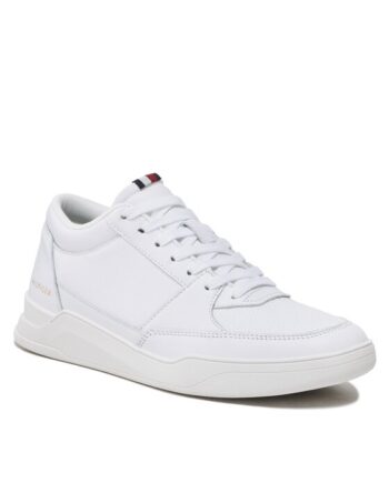 Tommy Hilfiger Sneakers Elevated Hi Cupsole Leather FM0FM04290 Alb