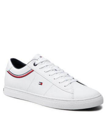 Tommy Hilfiger Sneakers Essential Leather Sneaker Detail FM0FM03887 Alb
