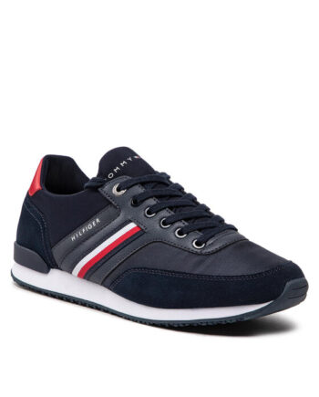 Tommy Hilfiger Sneakers Iconic Sock Runner Mix FM0FM04137 Bleumarin