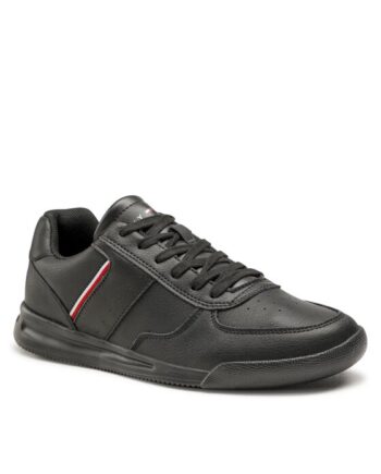 Tommy Hilfiger Sneakers Lightweight Leather Detail Cup FM0FM04280 Negru