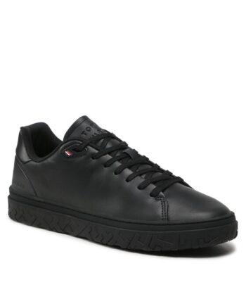 Tommy Hilfiger Sneakers Modern Iconic Court Cup Leather FM0FM04355 Negru