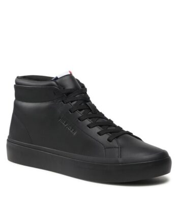 Tommy Hilfiger Sneakers Prep Vulc High Leather FM0FM04172 Negru