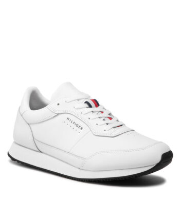 Tommy Hilfiger Sneakers Runner Lo Leather FM0FM04136 Alb