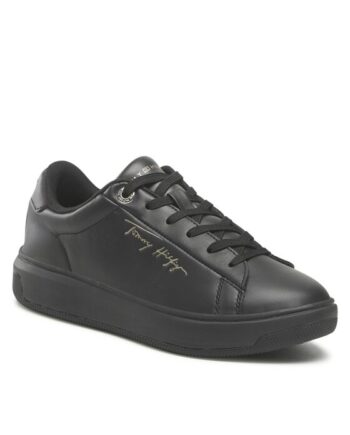 Tommy Hilfiger Sneakers Signature Court Sneaker FW0FW06738 Negru