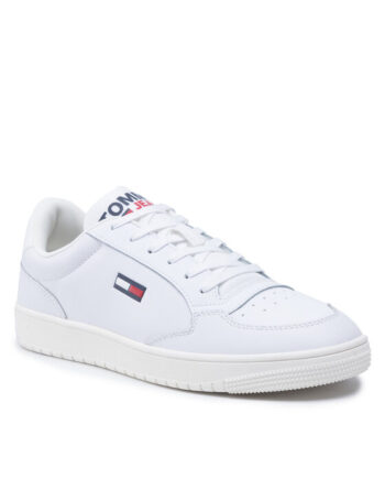 Tommy Jeans Sneakers City Leather Cupsole EM0EM00956 Alb