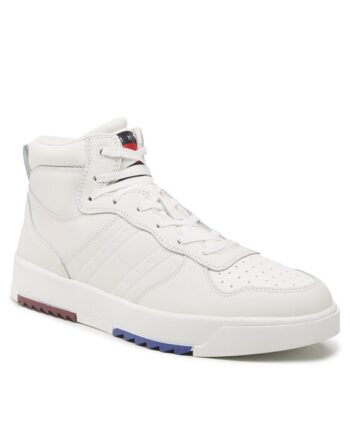 Tommy Jeans Sneakers Leather Basket Midcut EM0EM01071 Alb