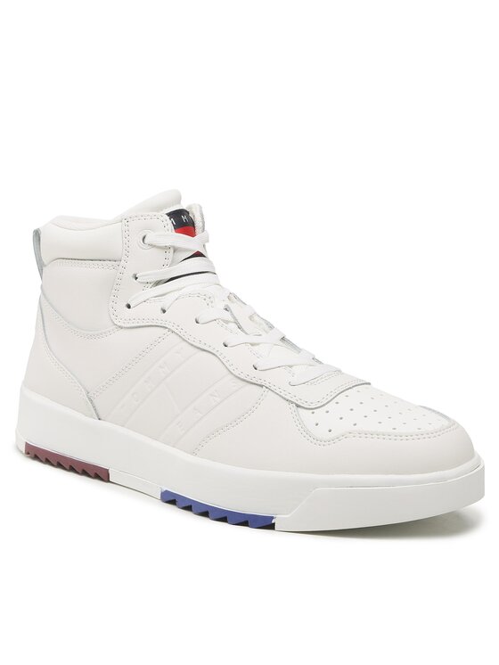 Tommy Jeans Sneakers Leather Basket Midcut EM0EM01071 Alb