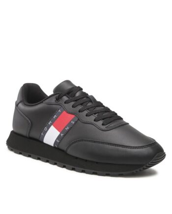 Tommy Jeans Sneakers Leather Runner Tjm Ess EM0EM00898 Negru