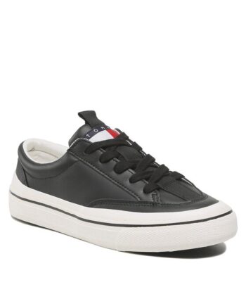 Tommy Jeans Sneakers Leather Vulc Ess EN0EN01932 Negru