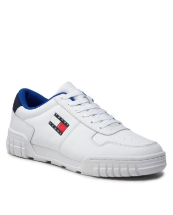 Tommy Jeans Sneakers Retro Leather Cupsole EM0EM01068 Alb
