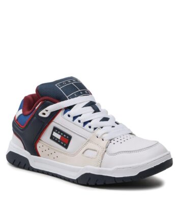 Tommy Jeans Sneakers Skate Sneaker EM0EM01042 Alb