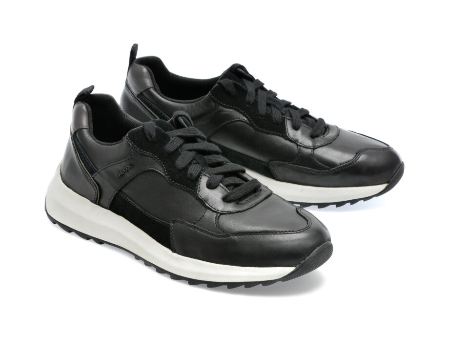 Comandă Încălțăminte Damă, la Reducere  Pantofi sport GEOX negri, U25E4A, din piele naturala Branduri de top ✓