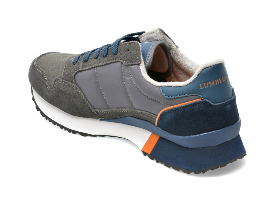 Comandă Încălțăminte Damă, la Reducere  Pantofi sport LUMBERJACK gri, E680001, din piele intoarssa Branduri de top ✓