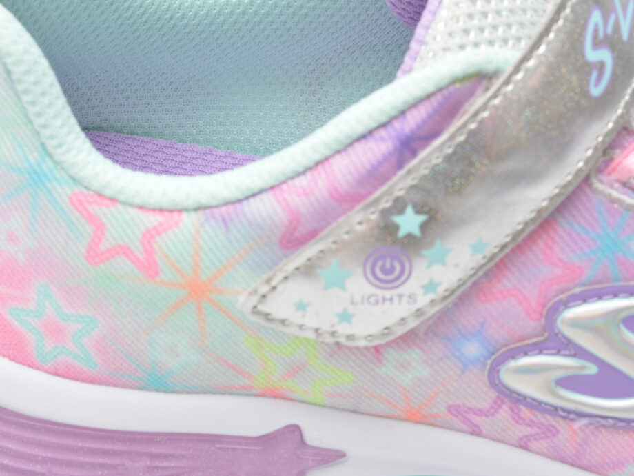 Comandă Încălțăminte Damă, la Reducere  Pantofi sport SKECHERS argintii, STAR SPARKS, din material textil Branduri de top ✓