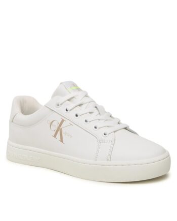Calvin Klein Jeans Sneakers Classic Cupsole Fluo Contrast YM0YM00603 Alb