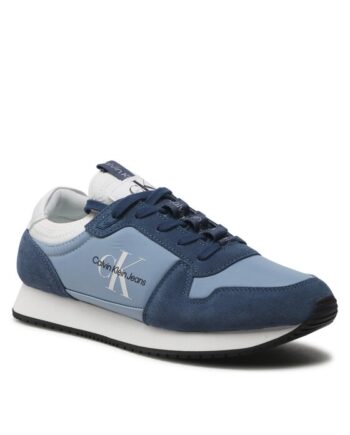 Calvin Klein Jeans Sneakers Runner Sock Laceup Ny-Lth YM0YM00553 Albastru