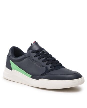 Tommy Hilfiger Sneakers Elevated Cupsole Leather FM0FM04490 Bleumarin