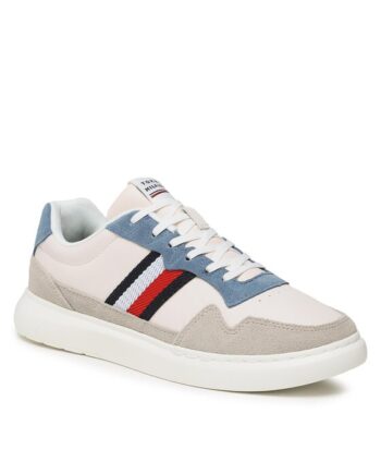 Tommy Hilfiger Sneakers Lightweight Leather Mix Cup FM0FM04427 Alb